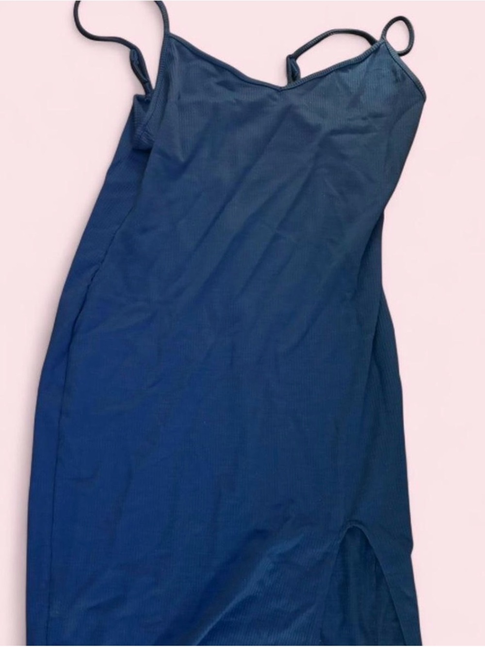 Heart Hips Royal Blue Ribbed Tank Top